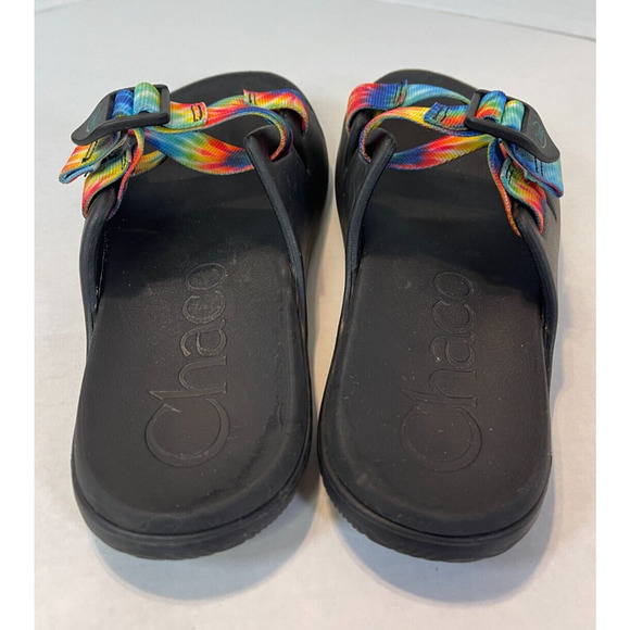 CHACO Women's Chillos Size 7M Slide Sandal Dark Tie Dye - Picture 5 of 7